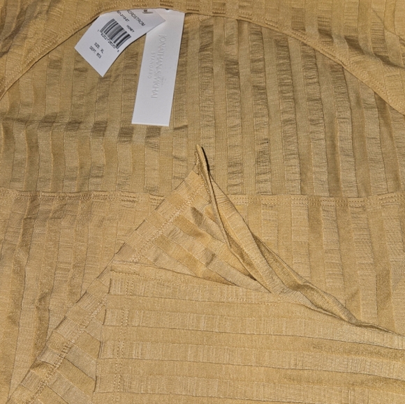 Jonathan Simkhai Janelle Mock Turtleneck, Open Back, Honey, Long Sleeve, Sz XL - Picture 11 of 12